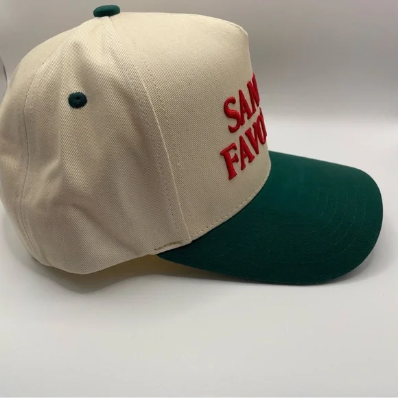 C.C Santa’s Favorite Trucker Hat • Cream/Green Christmas Classic! 🎄 - Picture 3 of 6
